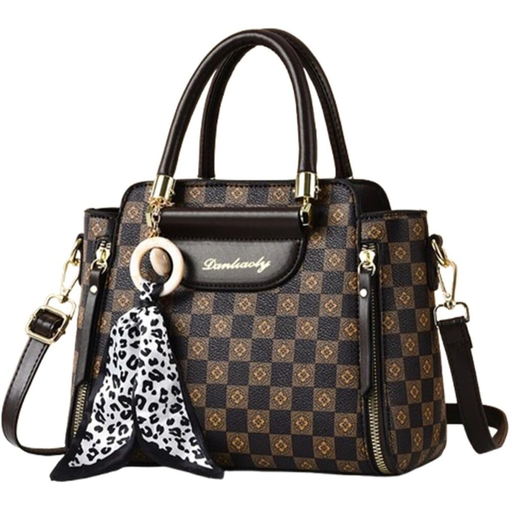 Women's Black Tote Handbags Ladies Satchel Retro Top Shoulder Handle Hobo Bag